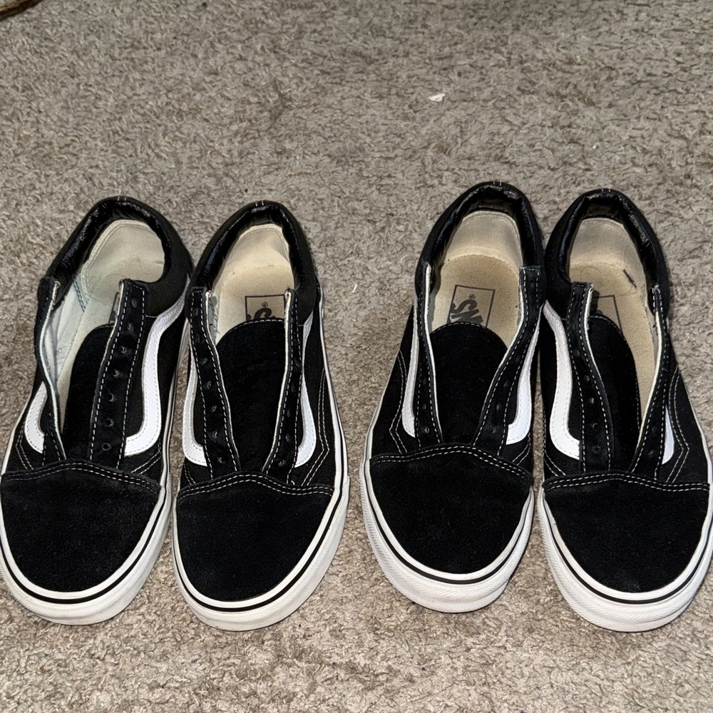 Black and White Slip-On Sneakers
